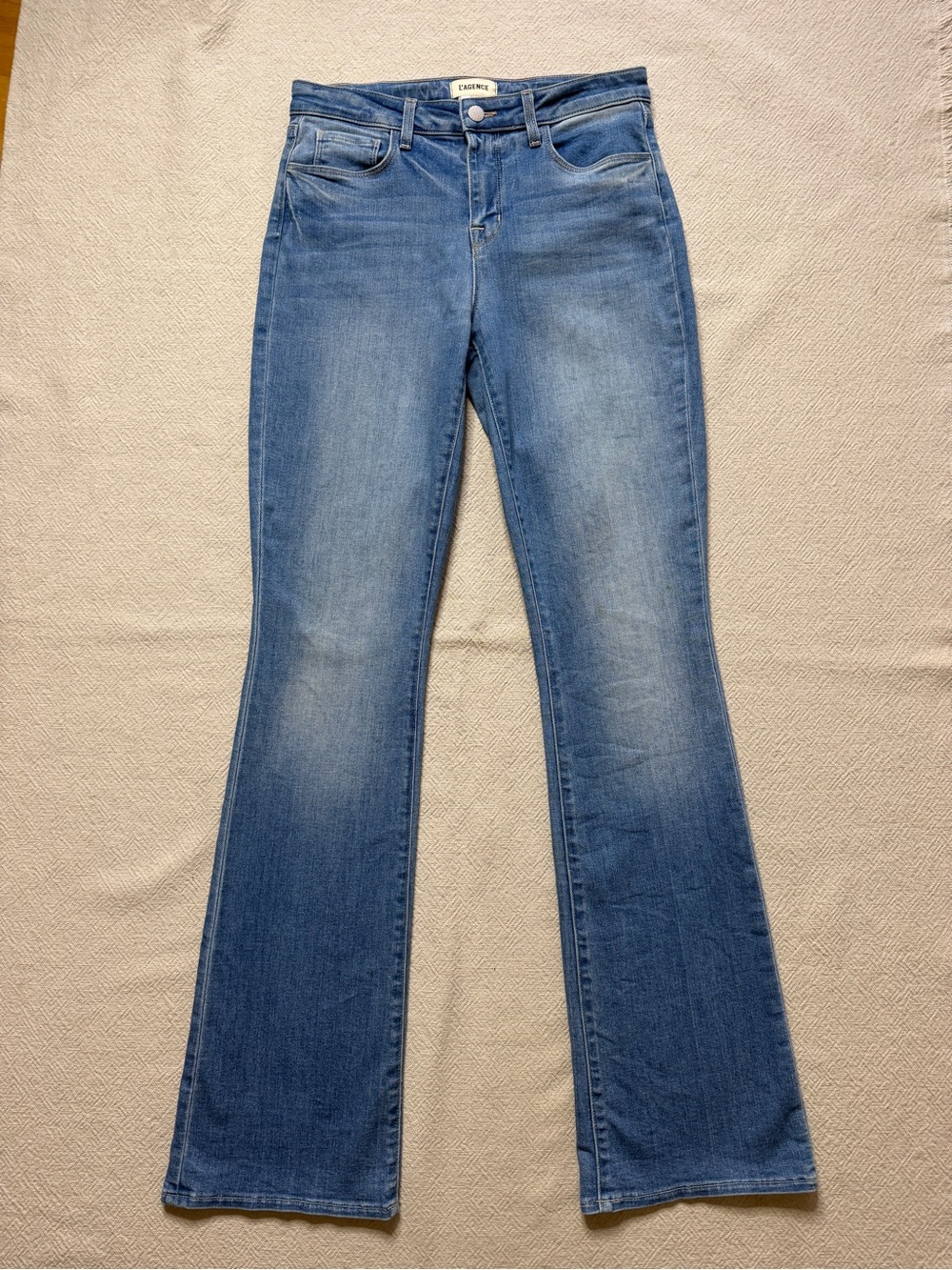 L’Agence Selma Alamo High Rise Bootcut Jeans 26 Western Festival Medium Blue - Picture 2 of 9
